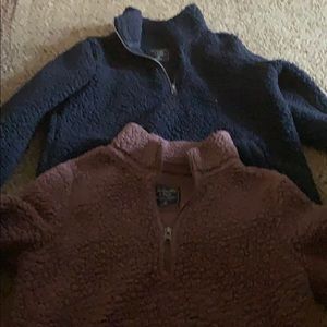Abercrombie and Fitch Sherpa pullover 1/4 zip .